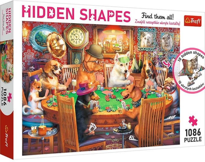 Trefl puzzel 1000 stukjes Hidden Shapes - Game Night legpuzzel.