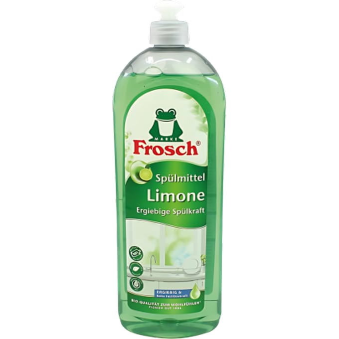 Frosch Afwasmiddel Limoen - Handafwasmiddel - Sterk tegen vet - pH-huidneutraal - 750 ml
