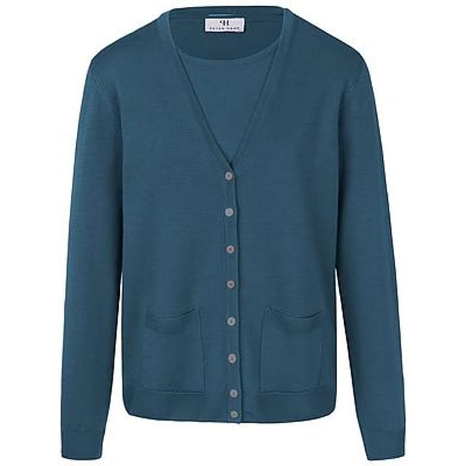 Twinset 100% scheerwol Van Peter Hahn blauw