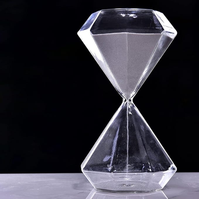 Zandloper Timer - Tijd Klok - Tijd Management - Diamant Vorm - 30 Minuten - Roze