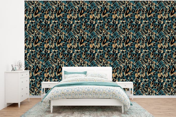 Behang - Fotobehang Panter - Luxe - Patronen - Breedte 320 cm x hoogte 240 cm