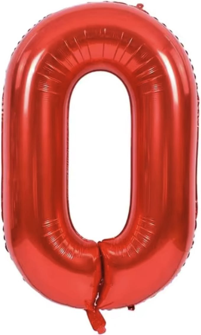 New Age Devi - Rode 16inch 40cm Cijferballon