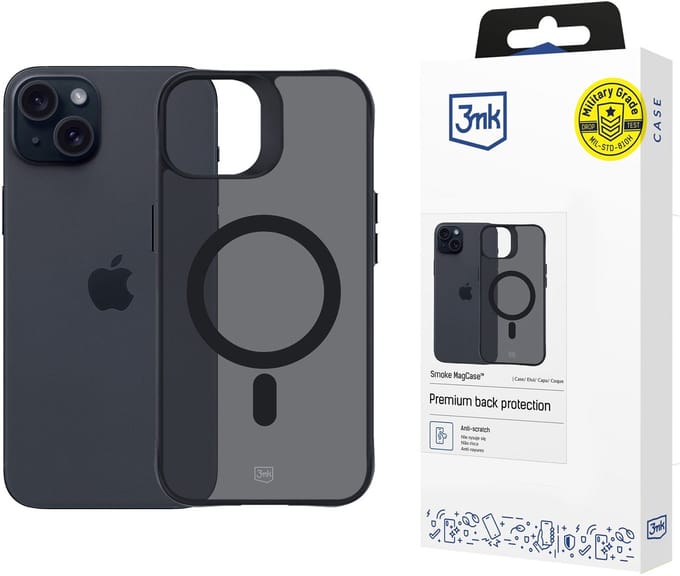 Hoesje voor Apple iPhone 15 - 3mk Smoke MagCase