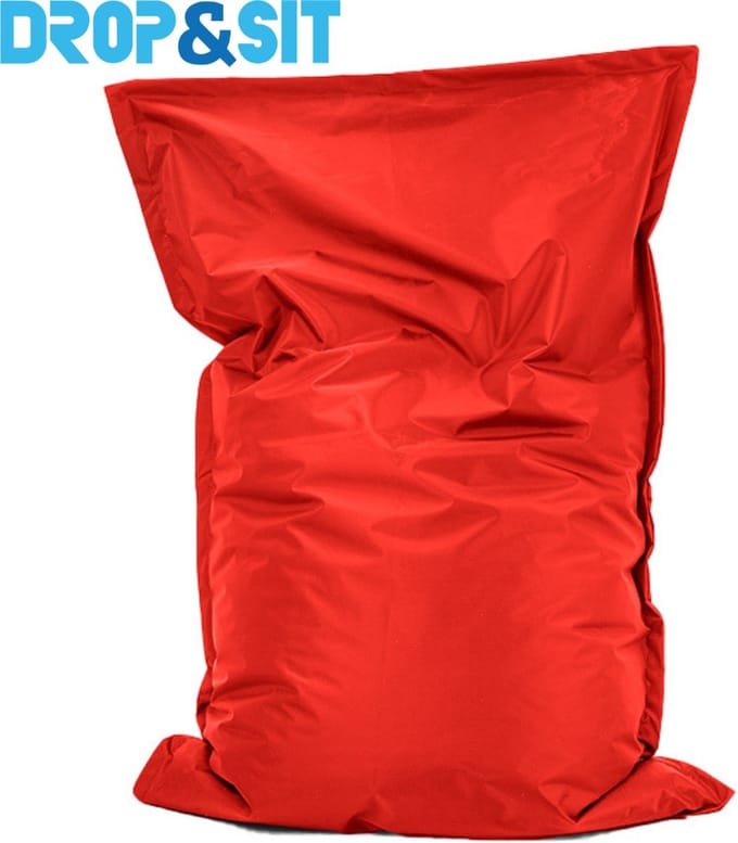 Drop & Sit - Zitzak - Rood - 100x150 cm - Voor binnen en buiten