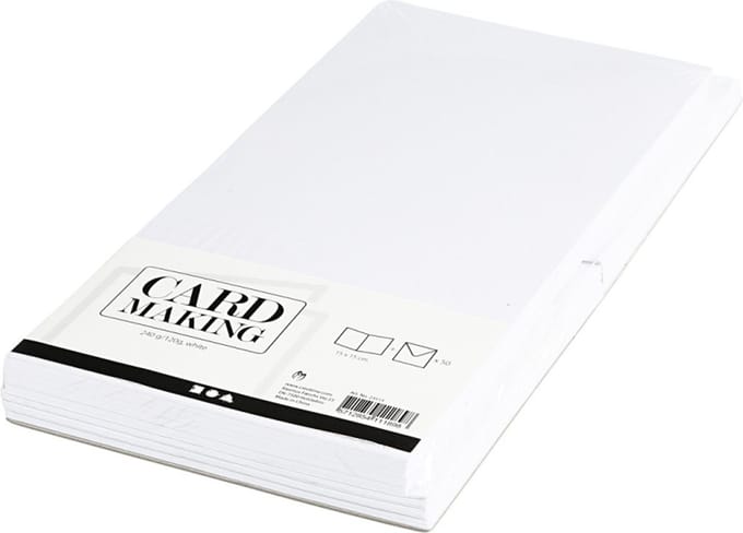 Creativ Company Kaarten & Enveloppen 15x15 cm Wit 50 sets