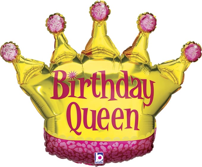Folieballon XL Birthday Queen 91 cm