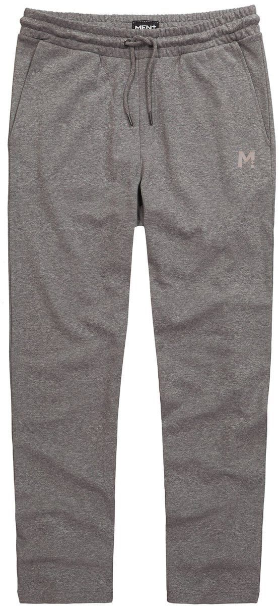 Men Plus - Heren - Trainingsbroek Basic Fit elastische tailleband - Grijs melange - Maat L
