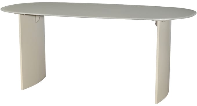DÉJA Living Eettafel Dinand - Deens Ovaal Beige Glas/MDF - 180x90x76cm