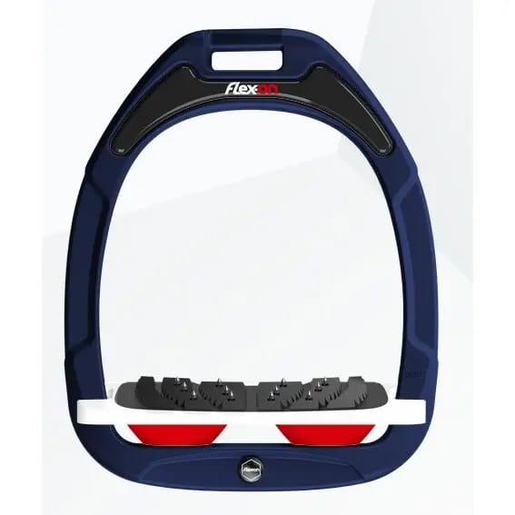 Ultra Grip Inclined Stijgbeugels Marine/Wit/Rood Flex-On Green Composite