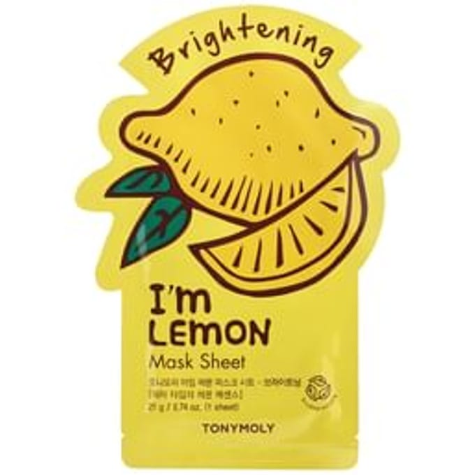 Ik ben Citroen, Verhelderend Schoonheidsmasker Vlies, 1 Vel, 21G(0.74Oz) yellow