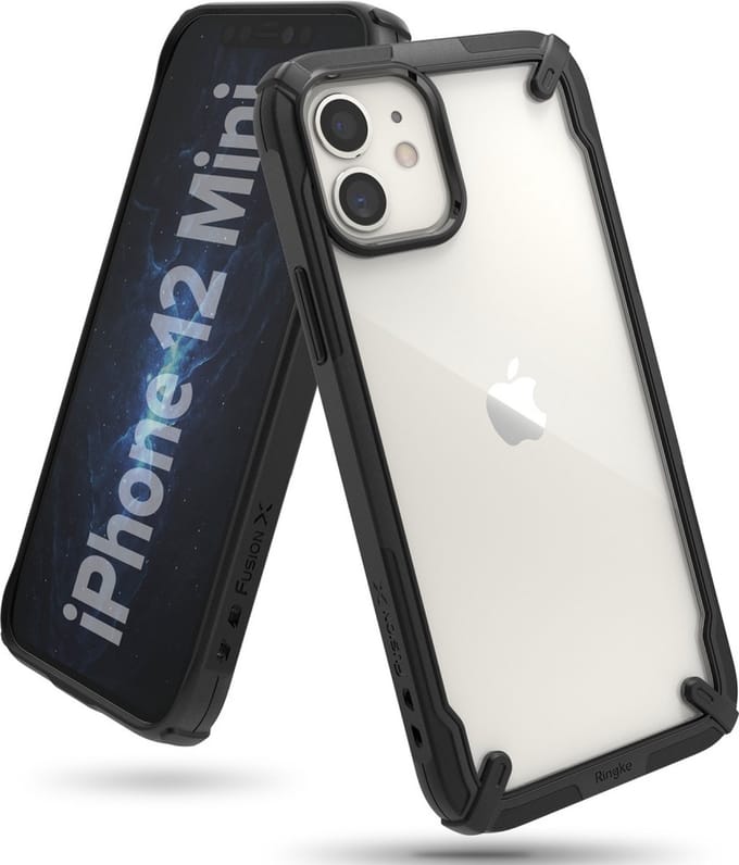 Ringke - Fusion X Guard backcover hoes - iPhone 12 Mini - Zwart
