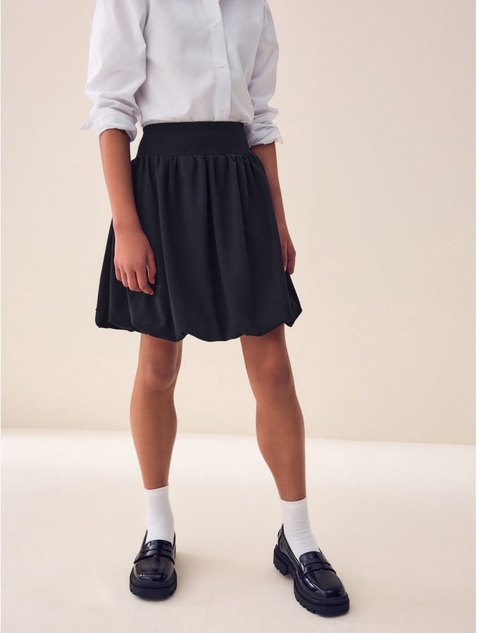 Next - Meisjes - Jersey stretch rok met ballonzoom en elastische taille - Zwart