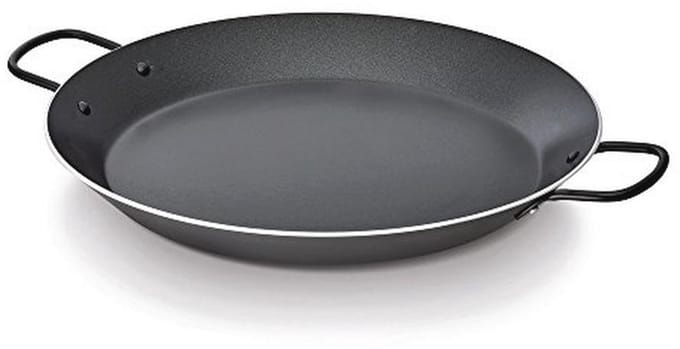 Paella pan - Koekenpan - Grote maaltijden - Antiaanbaklaag - 38 cm - Zwart