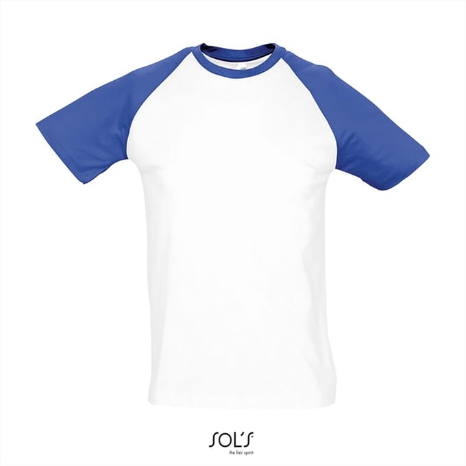 SOL'S Raglan T-Shirt Funky 150 L140 - White/Royal Blue 241 - M