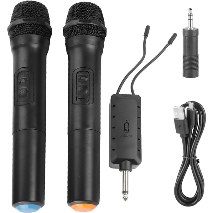 Universele VHF Draadloze Handmicrofoon met Ontvangerantenne voor KaraokeZakelijke Vergadering