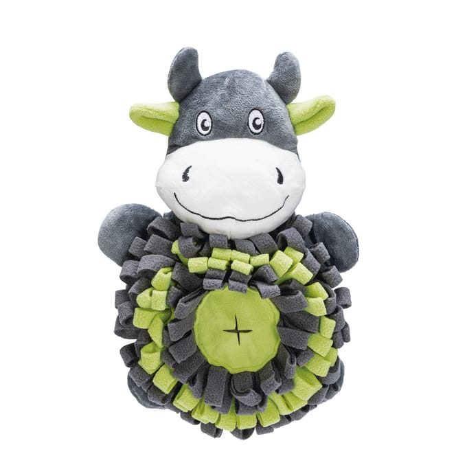 Beeztees Hide And Seek Koe - Hondenspeelgoed - Pluche - 32x21,5x9 cm