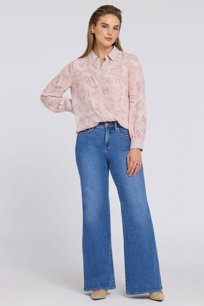 Mia Palazzo Jeans met Hoge Taille