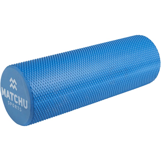 Matchu Sports - Foamroller 45 cm - Medium Hardheid - EVA Foam - Massageroller - Fitness - Yoga - Pilates - Mobiliteit - Blauw