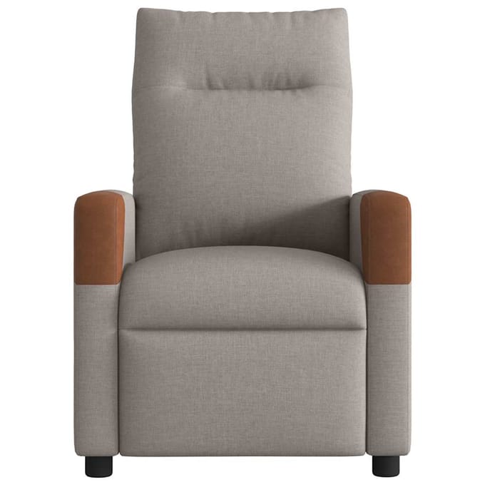 vidaXL - Fauteuil - verstelbaar - stof - taupe