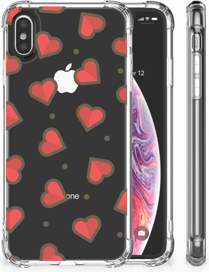 Apple iPhone X | Xs Doorzichtige Silicone Hoesje Hearts