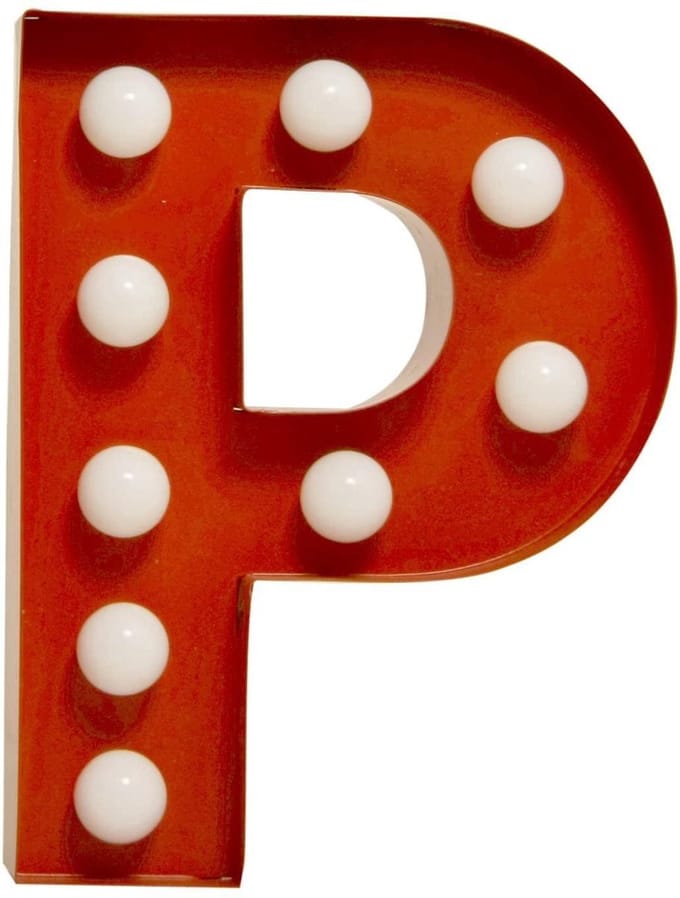 Pusher - STAR LIGHT “P” Decoration ROSSA