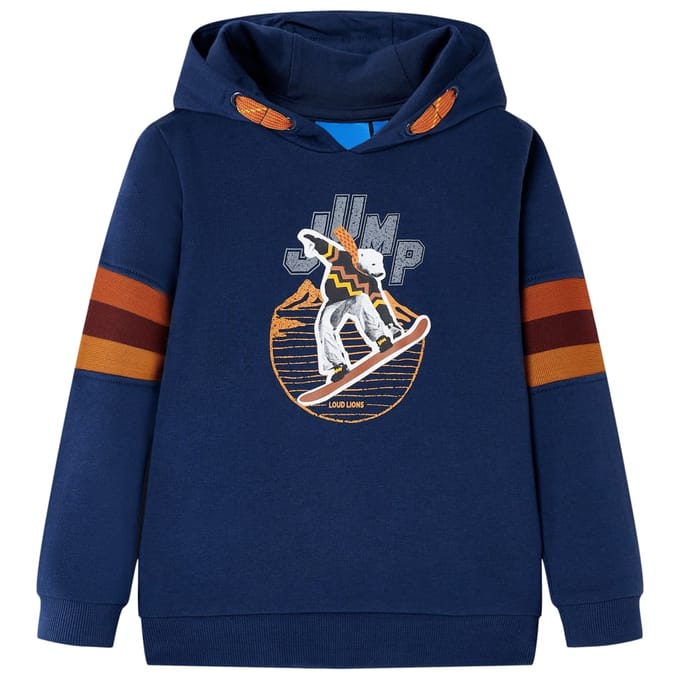 vidaXL - Kindertrui - met - capuchon - 116 - marineblauw