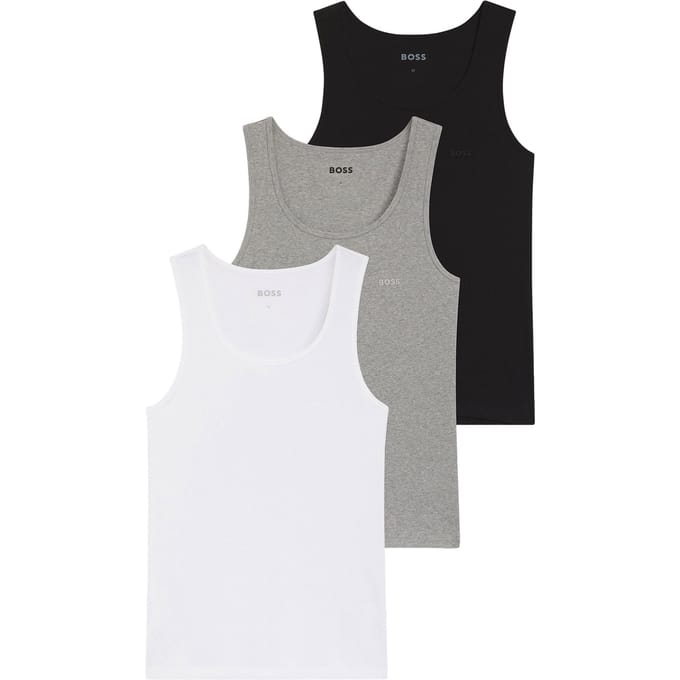 Slim fit ondershirt van puur katoen in set van 3 model 'ONE'