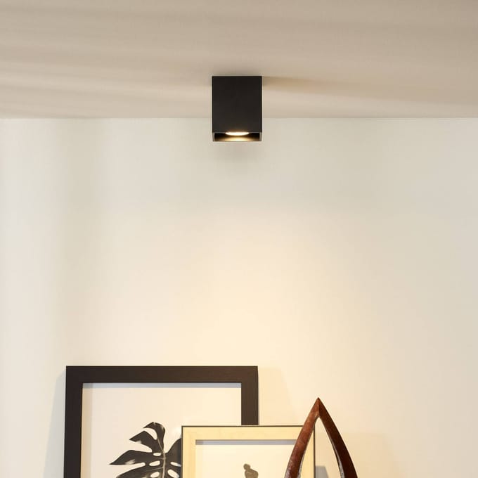 Lucide BODI - Plafondspot (Plafondlamp) - 1xGU10 (MR16) - Zwart