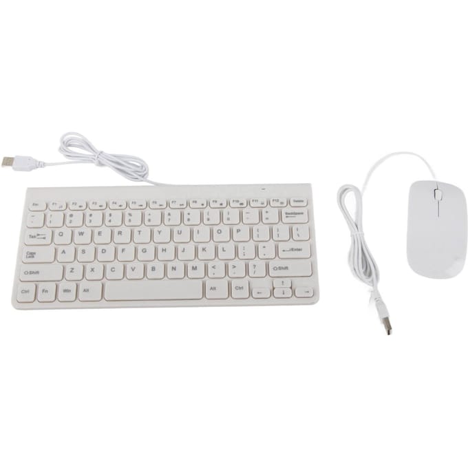 Ultradun USB Bekabeld Toetsenbord Optische Muis Muizen Set Combo voor PC Laptop wit