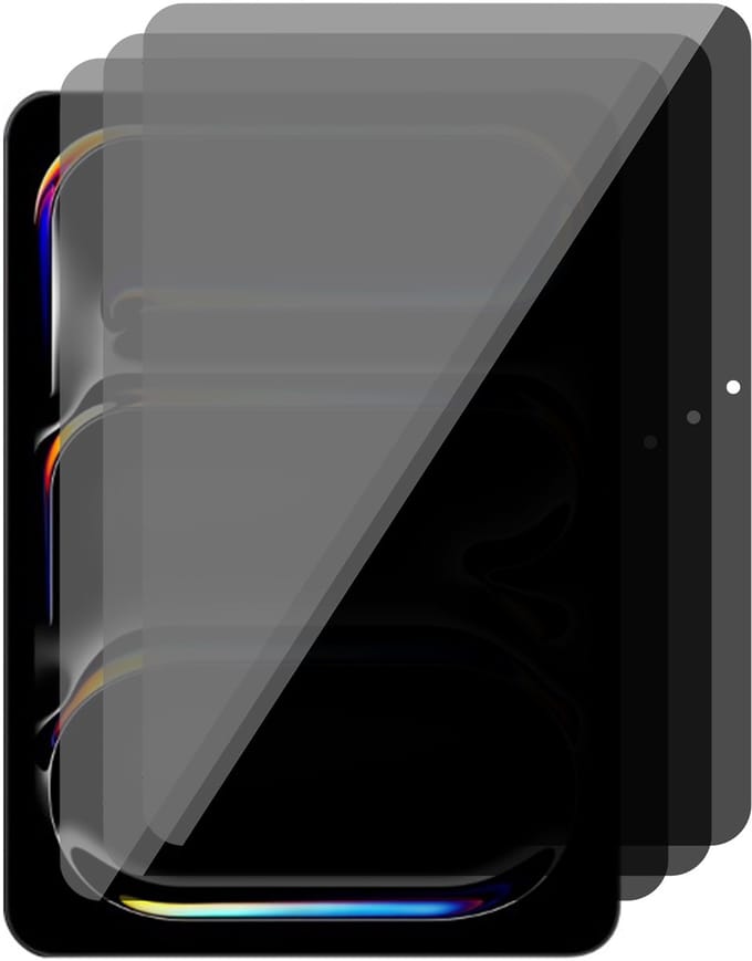 Privacy Screenprotector geschikt voor iPad Pro 11 inch 2024 - 3x Volledig Dekkend Glas Screen Protector