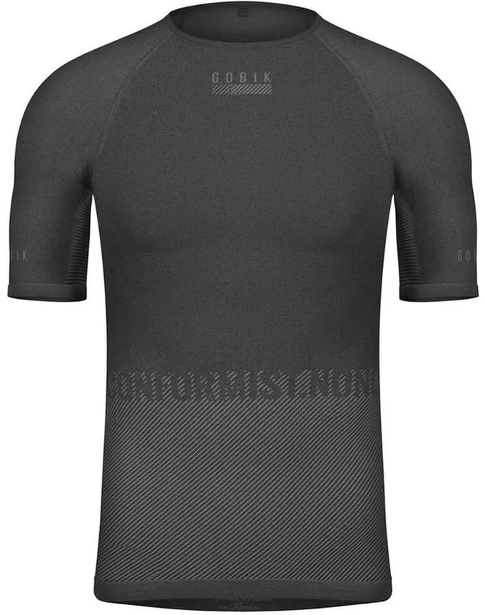 Gobik Men's Short Sleeve Undershirt Limber Skin Basalt XS/S