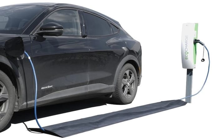 GOMbase - Laadkabel mat / Rubberen kabelmat - Breedte 50 cm - Lengte 600 cm - Laadkabel auto