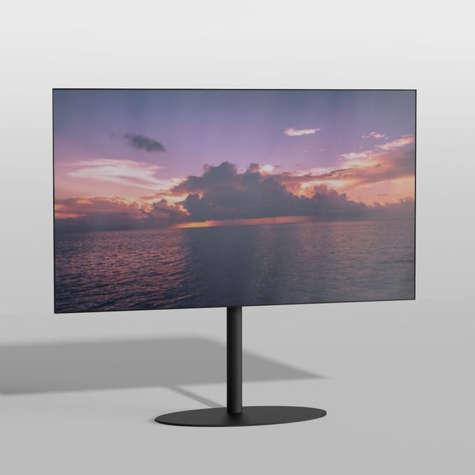 Cavus TV Vloerstatief ELLIPS - zwart - hoogte 100cm - VESA 100x100