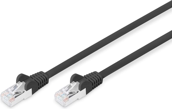 DIGITUS patch cable - 1 m - black - Zwart - 1m