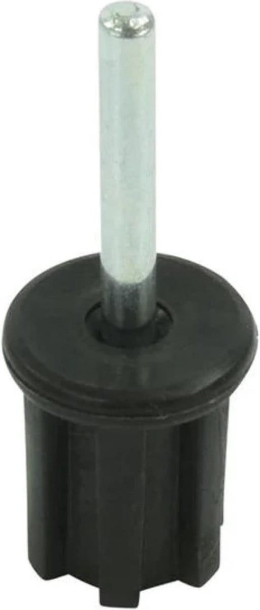 ProPlus Tentstokdop - Ø 21 mm - met metalen pin - zwart/zilver
