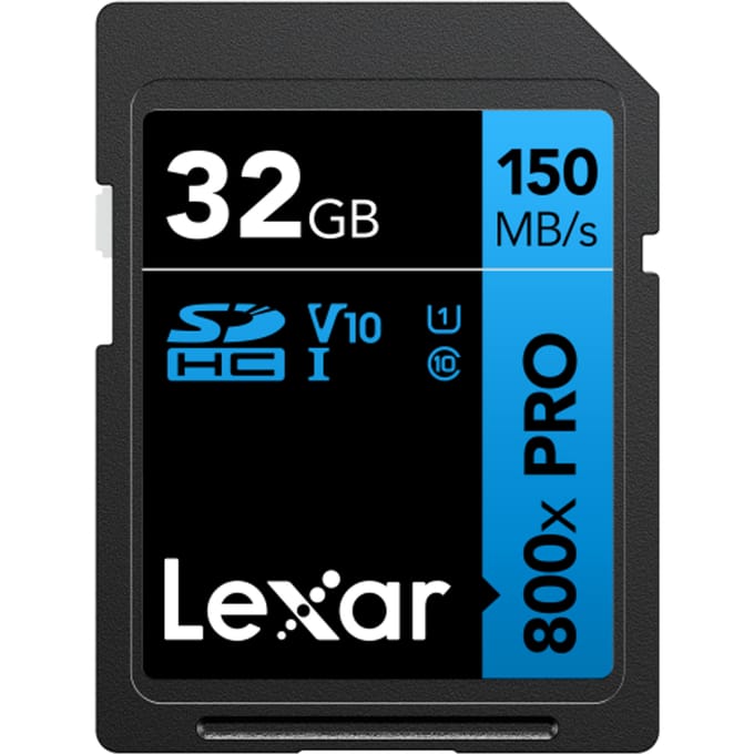 Lexar SDHC 800x PRO Blue Series 32GB UHS-1 V10 - Read 150MB/s