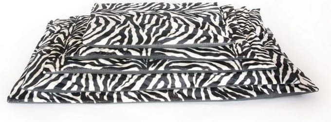 Comfort Benchkussen Velboa - Zebra Zwart/Wit