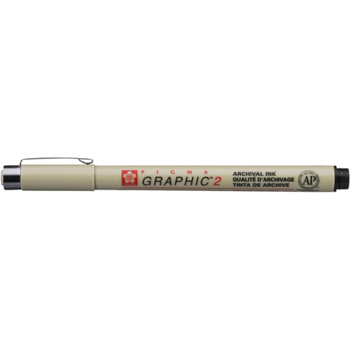 Fineliner Sakura Pigma Graphic 2 2.0mm zwart