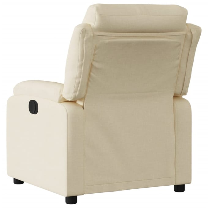 vidaXL - Fauteuil - verstelbaar - stof - crèmekleurig