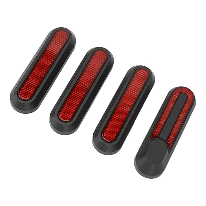 4PCS Scooter Reflective Stickers for Xiaomi Electric Scooter Front Rear Wheel Hub Cover Protective black