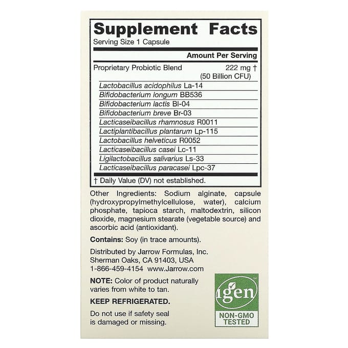 Jarrow Formulas, Jarro-Dophilus, 5 miljard KVE, 60 plantaardige capsules