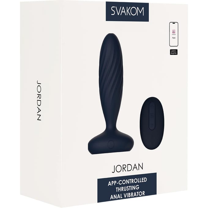 Svakom - Jordan - Stotende Anaal Vibrator - Met App Control - Marine Blauw