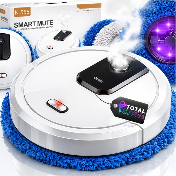 Robot Mop - Mop en Droog Robot - 360° Roterend - Sprayfunctie - UV Licht
