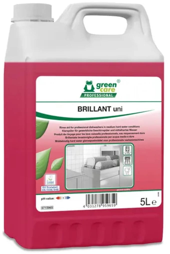 Tana Brillant Uni – 5 Liter – Geconcentreerd Spoelmiddel voor Professionele Vaatwasmachines