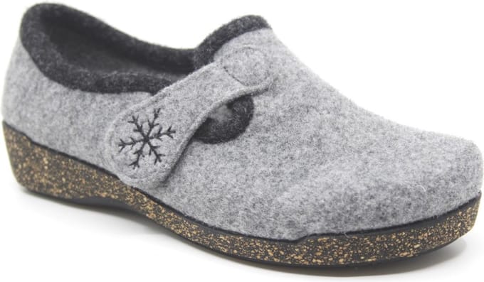 Fischer Dames Pantoffel - 205620-666 Lichtgrijs - Maat 40
