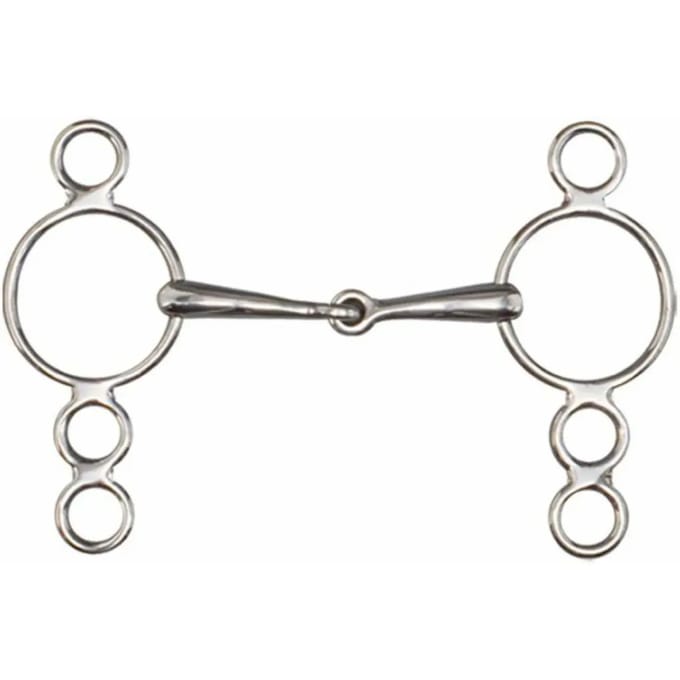 3 of 4-rings trensbit, roestvrij staal type Pessoa