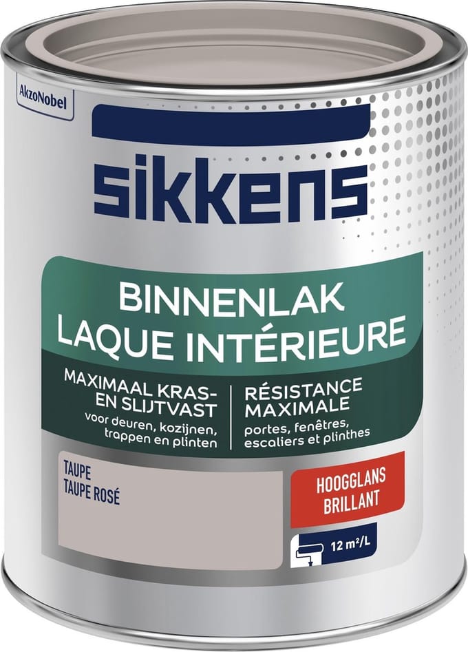 Sikkens - Binnenlak - Verf - Hoogglans - Taupe - 750 ml