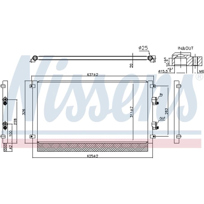 Condensator, airconditioning NISSENS 941294