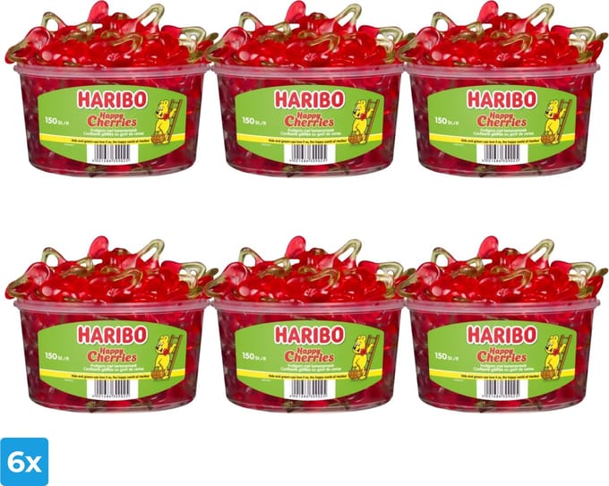 Haribo Kersen (6x 150 stuks)