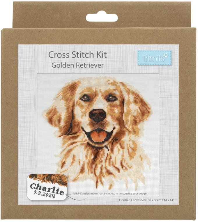 trimits Kruissteekpakket Golden Retriever